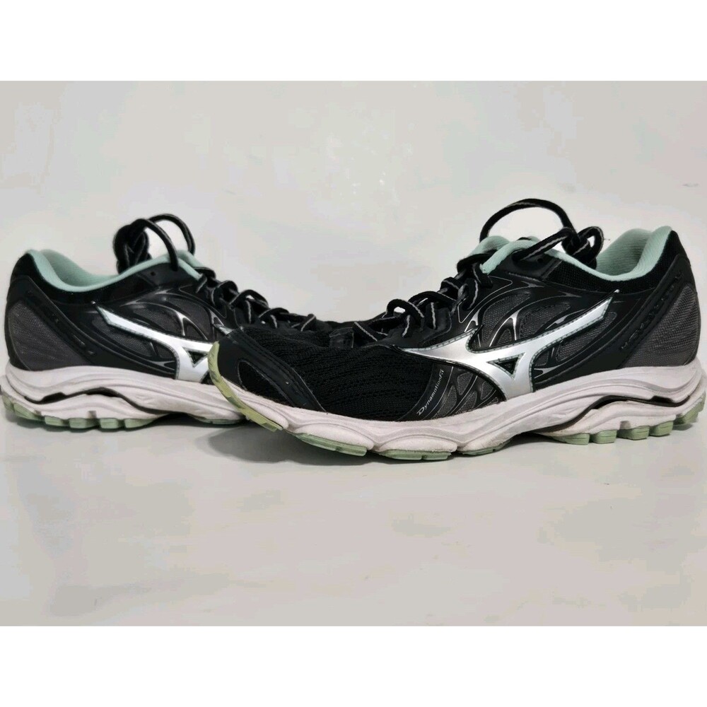 Mizuno Wave Inspire 14 Womens Sz 6.5‎ Black Teal Athletic Running Shoes Sneakers